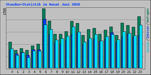 Stunden-Statistik im Monat Juni 2026